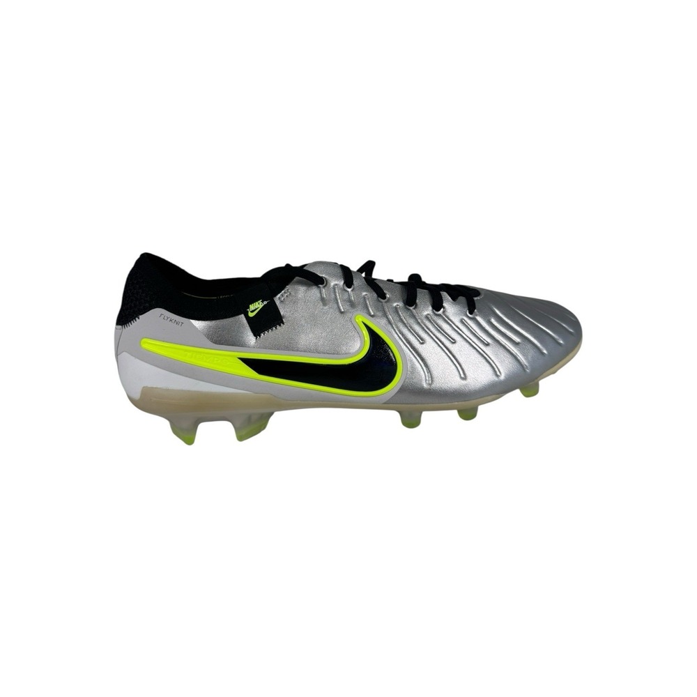 NIKE LEGEND 10 ELITE FG METALLIC SILVER DV4328 001 Men Size 10 No Box / No Bag